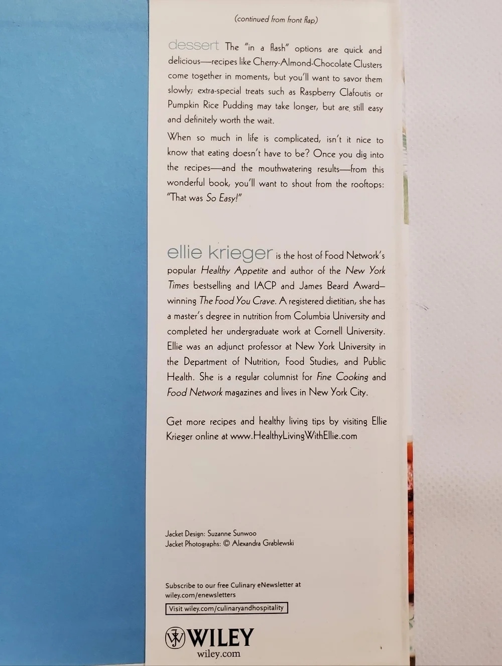 So Easy Cookbook by Ellie Krieger Food Network Healthy Recipes Hardcover